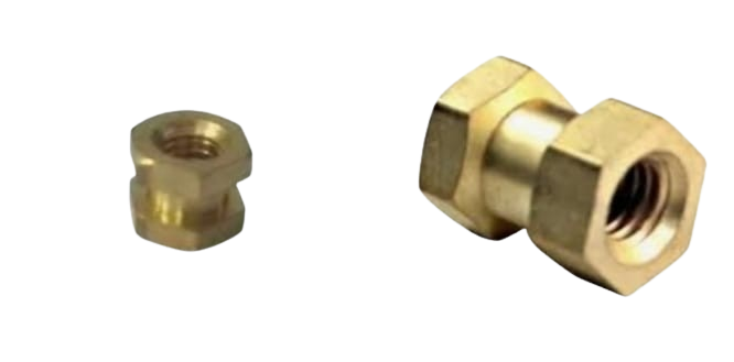 Brass Hex Molding Insert Manufacturer India for Plastic Injection Moulding